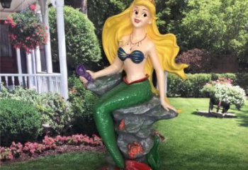 酒店美人魚雕塑 景觀美陳卡通雕塑 現(xiàn)代動(dòng)漫雕塑