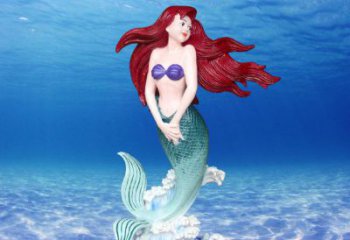酒店美人魚雕塑 庭院動(dòng)漫雕塑 彩繪小品