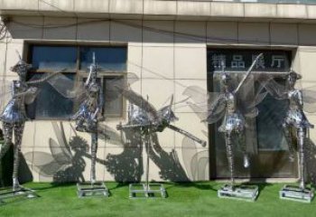 燈光小精靈雕塑 鏤空卡通雕塑 商業(yè)街動漫雕塑