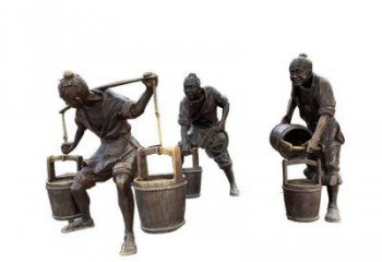 別墅區(qū)老人雕塑 大型別墅區(qū)擺件 剪影古代雕塑