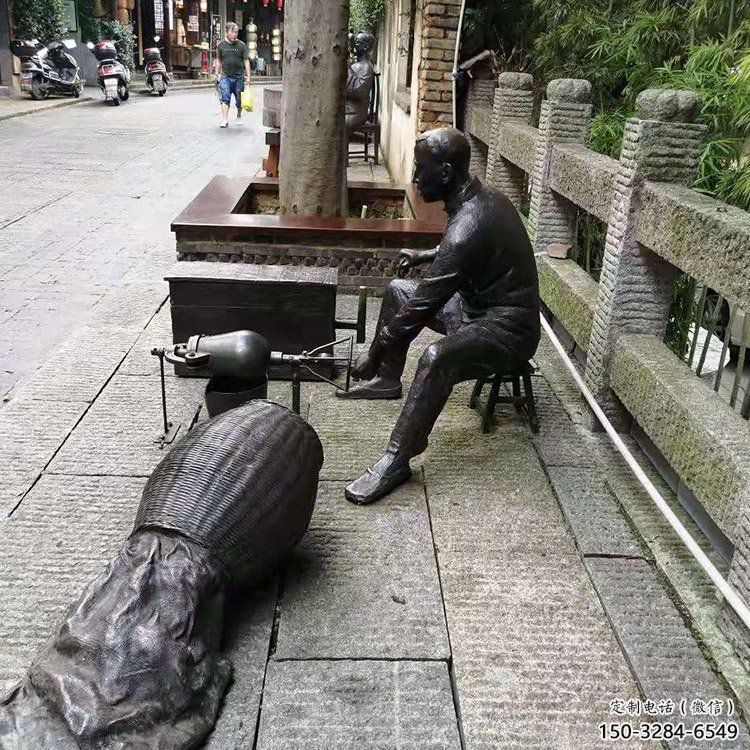 房地產(chǎn)爆米花雕塑 景觀民俗雕塑 鑄銅小吃雕塑