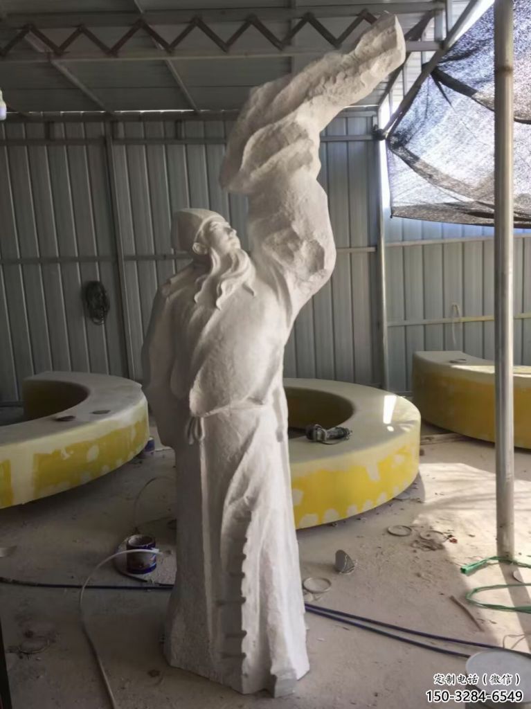 李白雕塑 抽象藝術(shù)人物雕塑 烤漆詩人雕塑