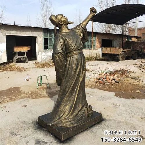 李白雕塑 仿真景觀人物雕塑 烤漆詩人雕塑