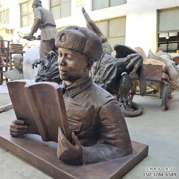 村口雷鋒雕塑 啞光景觀人物雕塑 公園英雄雕塑