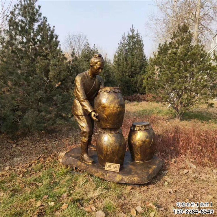街道釀酒雕塑 現代景觀酒文化雕塑 彩繪民俗雕塑