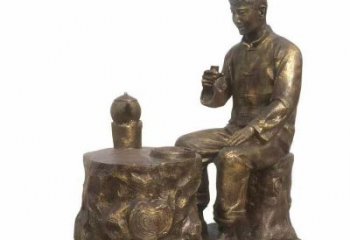 茶道雕塑 戶外民俗雕塑 農(nóng)村制茶雕塑