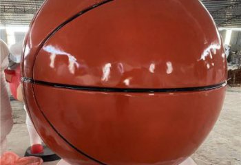 烤漆籃球雕塑 鋼管景觀球形雕塑 室內(nèi)球類雕塑