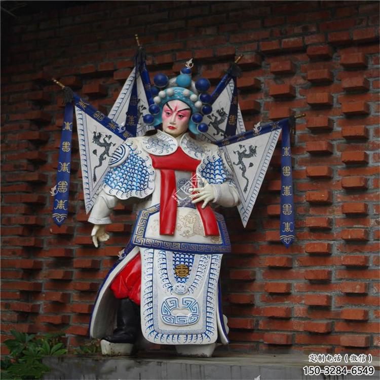 賓館京劇雕塑 烤漆唱戲雕塑 大型唱戲雕塑