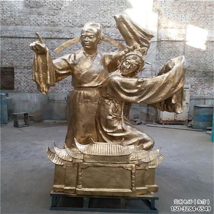 仿真京劇雕塑 現(xiàn)代唱戲雕塑 戶外民俗雕塑