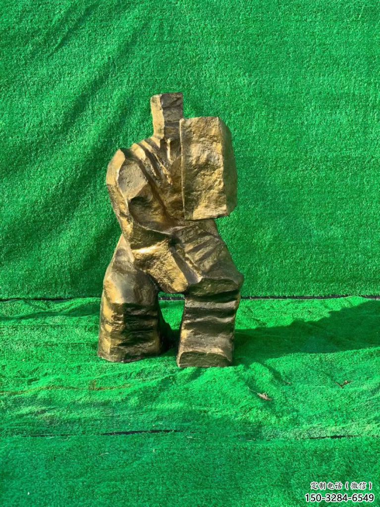 房地產武術雕塑 現代功夫雕塑 幾何練拳雕塑