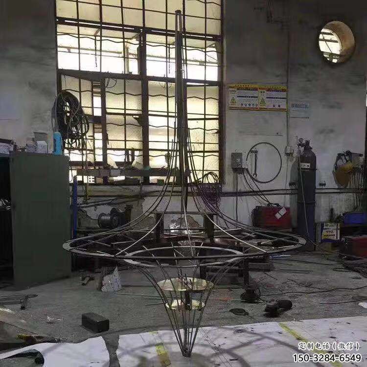 酒店陀螺雕塑 景觀美陳雕塑 現代地標雕塑