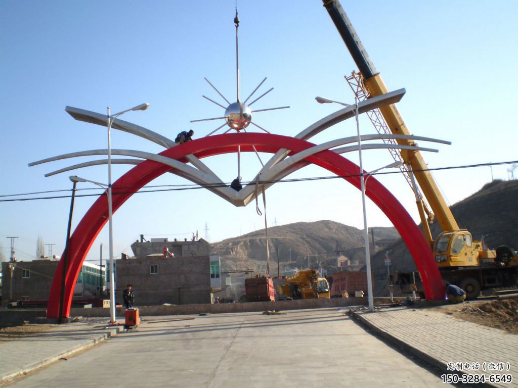 景觀大門雕塑廠家 仿真景觀雕塑 景觀拱門雕塑