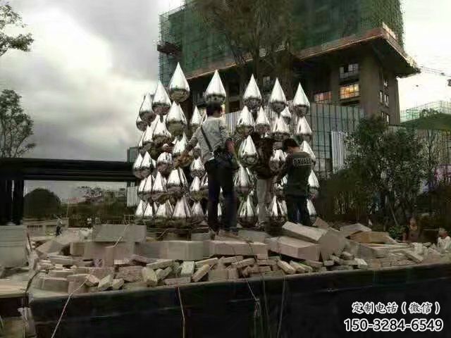 房地產(chǎn)水珠雕塑 剪影淚滴雕塑 鍛造雕塑