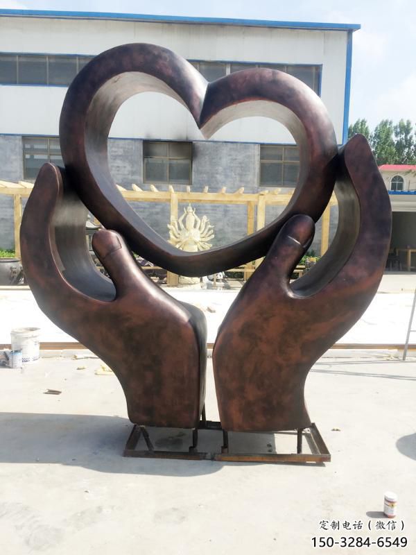 愛心雕塑 抽象藝術雕塑 烤漆雕塑