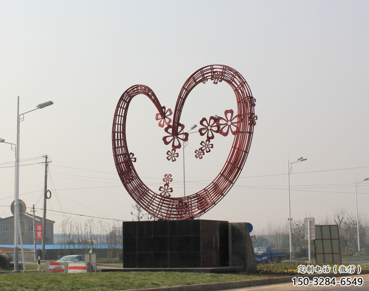 公園愛心雕塑 創(chuàng)意企業(yè)雕塑 美陳雕塑