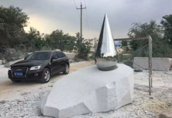 鏡面水珠雕塑廠家，立體藝術效果，不銹鋼材質制作