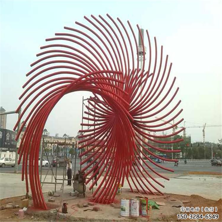 彩繪鳳尾雕塑 景觀雕塑 街頭雕塑