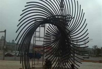 景觀鳳尾雕塑 剪影展翅造型 商業(yè)街雕塑