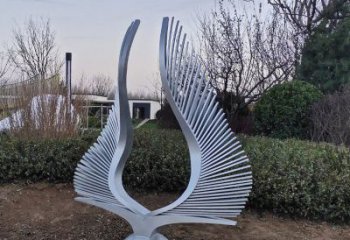 鏡面鳳尾雕塑 烤漆大型雕塑 彩繪雕塑