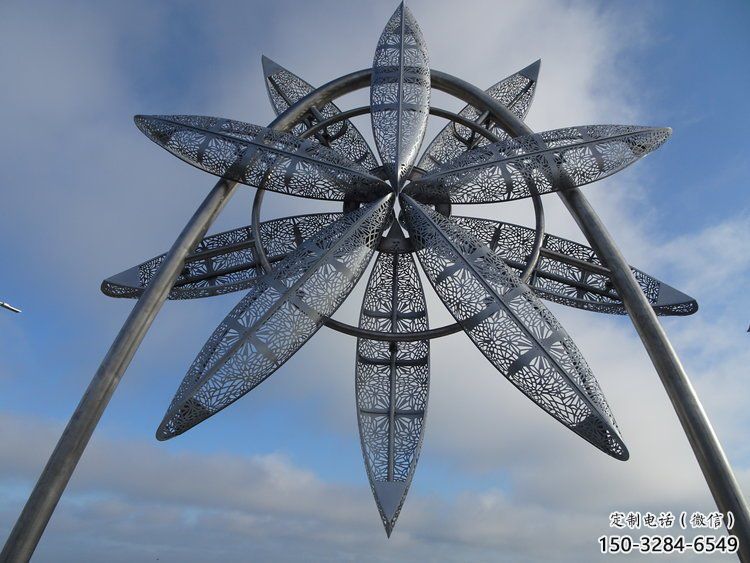 園林風(fēng)車雕塑 大型風(fēng)動雕塑 中式旋轉(zhuǎn)雕塑