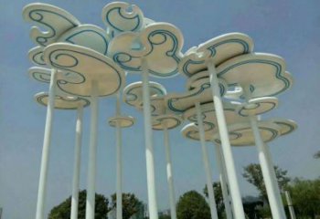 村口云彩雕塑 啞光云團雕塑 公園祥云雕塑