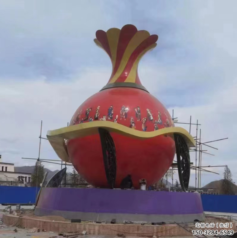 大門口花瓶雕塑 發光公園雕塑 仿真瓶子雕塑