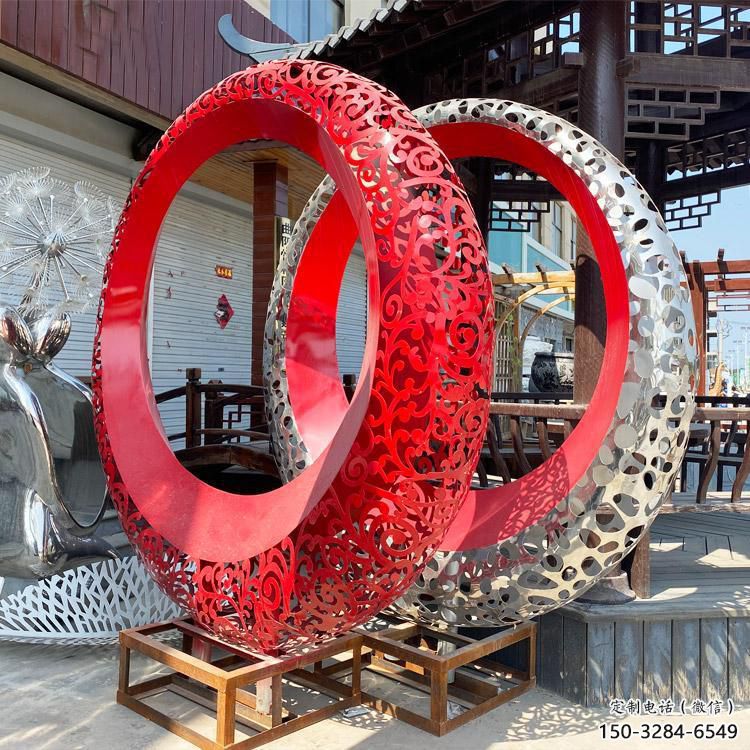 房地產(chǎn)磁鐵雕塑 現(xiàn)代雕塑 幾何u型雕塑