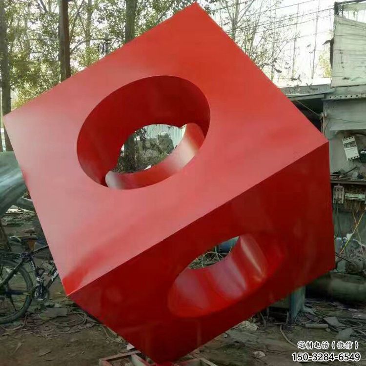 步行街正方形雕塑 游樂場正方體雕塑 鑄造方塊雕塑