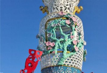 花瓶雕塑廠 抽象藝術瓶子雕塑 烤漆瓶子雕塑