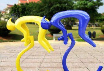 自行車雕塑生產(chǎn) 啞光體育雕塑 公園運動員雕塑