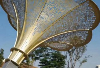 別墅區喇叭雕塑 大型別墅區雕塑 剪影景觀雕塑