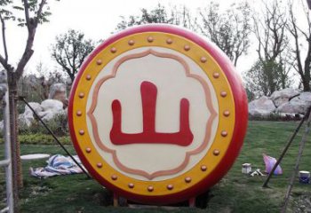 步行街大鼓雕塑 游樂(lè)場(chǎng)鑼鼓雕塑 鑄造雕塑