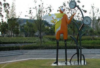 園林鐘表雕塑 大型時鐘雕塑 中式雕塑