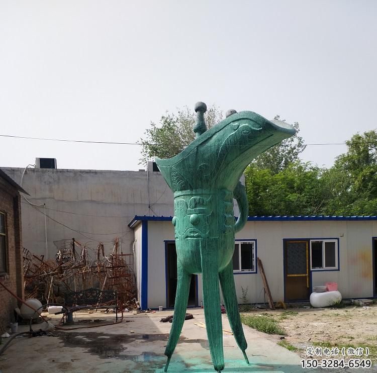 彩繪酒杯雕塑 電鍍現(xiàn)代杯子雕塑 公園酒杯子雕塑