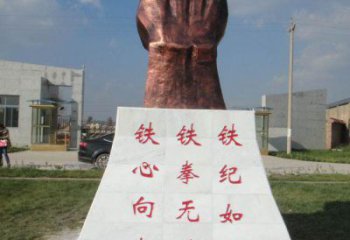 拳頭雕塑 景觀握拳雕塑 噴漆手勢雕塑
