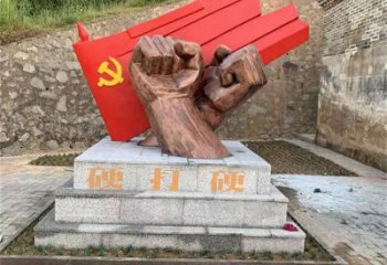 庭院拳頭雕塑 公園手勢雕塑 鍛造握拳雕塑