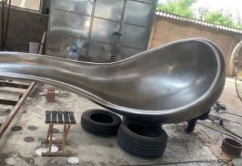 商業街湯匙雕塑 烤漆雕塑 彩繪勺子雕塑