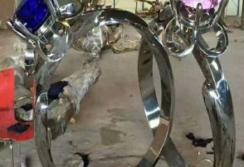 鏤空指環雕塑 噴水園林標識雕塑 住宅小區戒指環雕塑