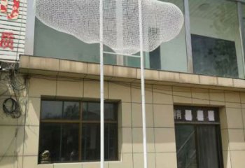 噴漆云梯雕塑 中式村口梯子雕塑 草地云朵雕塑