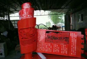 竹簡雕塑 歐式步行街標識雕塑 大型書本雕塑