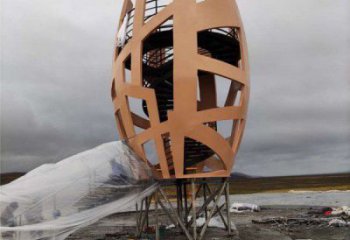 鳥籠雕塑 歐式步行街籠子雕塑 大型鳥籠子雕塑