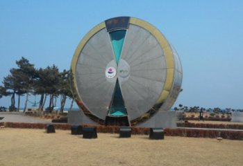 創意沙漏雕塑 啞光漏斗雕塑 公園雕塑