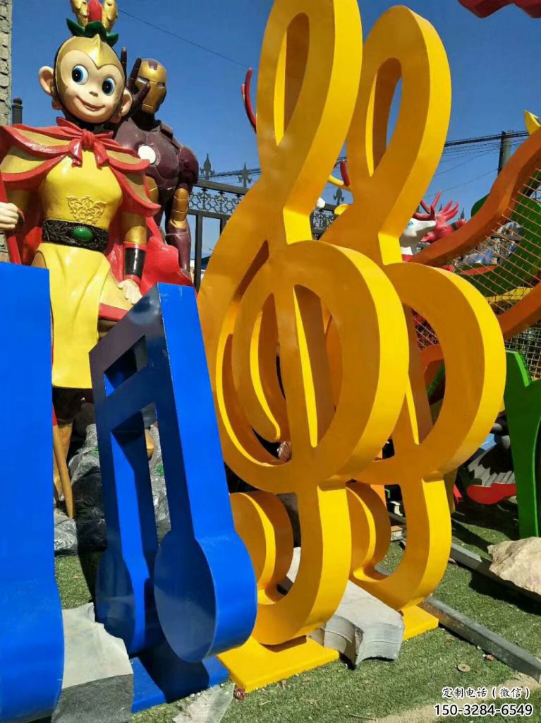 異形樂(lè)譜雕塑 現(xiàn)代校園音樂(lè)雕塑 校園符號(hào)雕塑