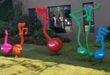 中式樂譜雕塑 啞光符號雕塑 游樂場音樂雕塑