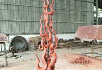 火苗雕塑 景觀景觀雕塑 噴漆火焰頭雕塑
