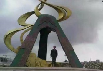 商業(yè)街火苗雕塑 烤漆火焰頭雕塑 彩繪景觀雕塑