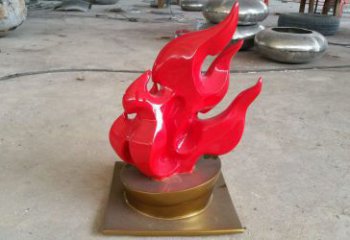 園林火苗雕塑 大型景觀雕塑 中式火焰頭雕塑