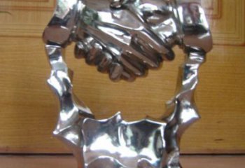 現(xiàn)代握手雕塑 大型別墅區(qū)雕塑 彩繪誠信雕塑