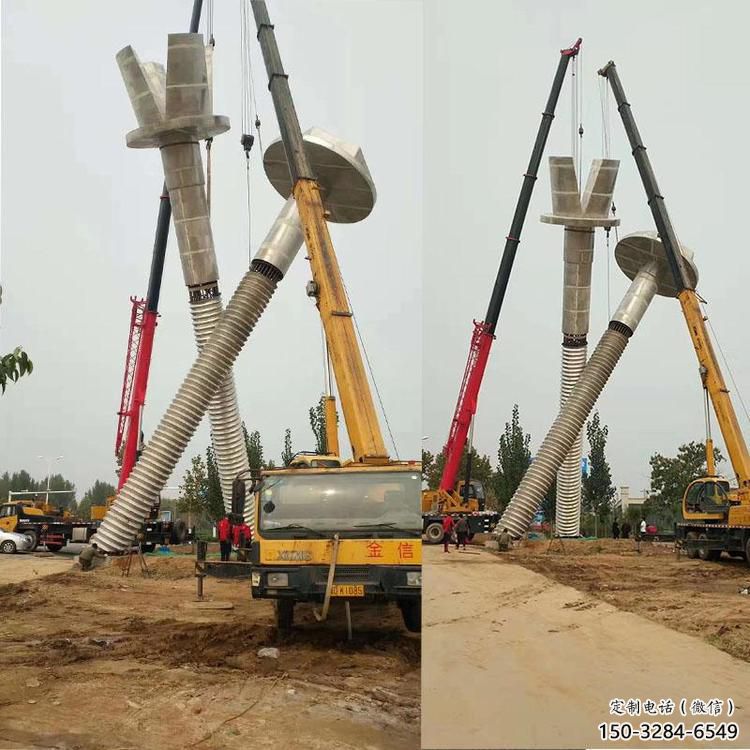 廣場螺絲釘雕塑 抽象器械雕塑 烤漆工業雕塑