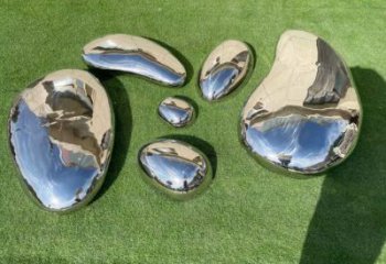 街頭石塊雕塑 大型別墅區石頭雕塑 鋼管景觀石雕塑